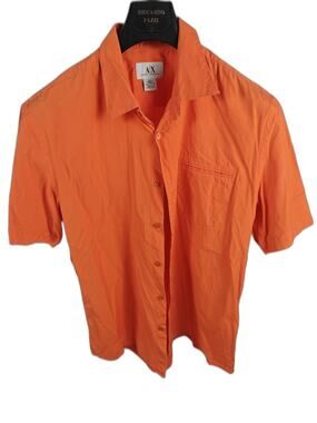Men’s A|X Armani Exchange Short Sleeve Shirt Orange XL